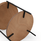 Seek & Ramble Side Tables Cleo 40cm Round Side Table With Storage Shelf Walnut