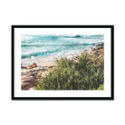 Seek & Ramble Framed A4 Landscape / Black Frame Coastal Beach Edge Framed & Mounted Print