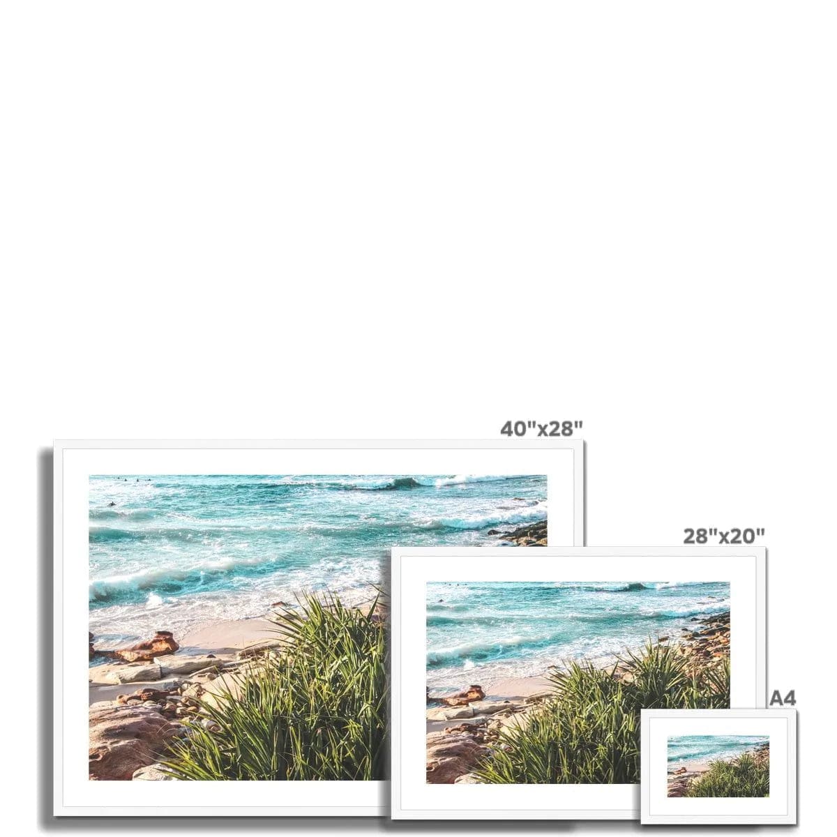 Seek & Ramble Framed Coastal Beach Edge Framed & Mounted Print