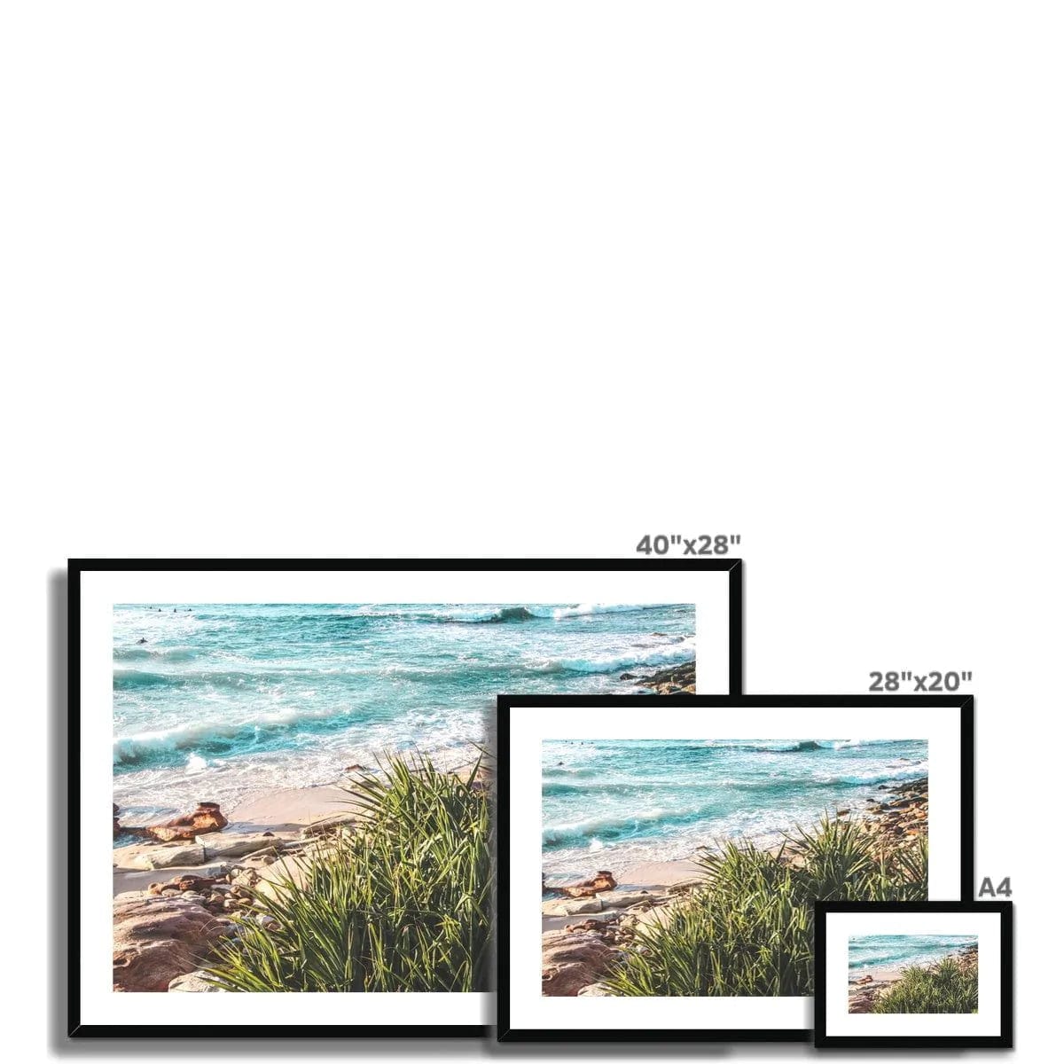 Seek & Ramble Framed Coastal Beach Edge Framed & Mounted Print