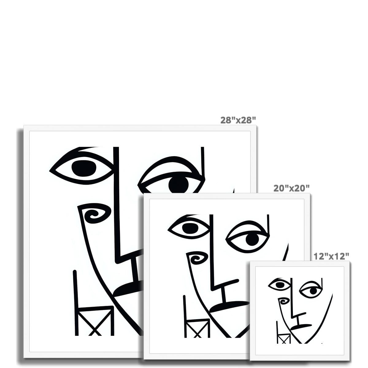 Seek & Ramble Framed Ai Picasso Style Face Framed & Mounted Print