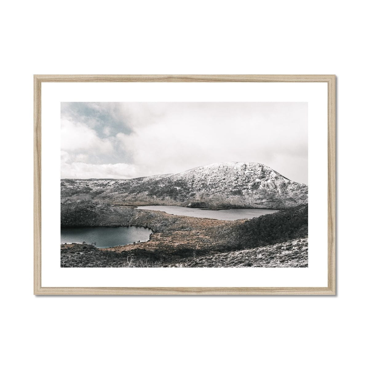 Adam Davies Framed A4 Landscape / Natural Frame Dove Lake Cradle Mountain Framed & Mounted Print