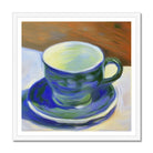 Seek & Ramble Framed 12"x12" / White Frame Coffee Blues  Framed Print