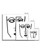 Seek & Ramble Framed Ai Picasso Style Line Drawing Face Framed & Mounted Print