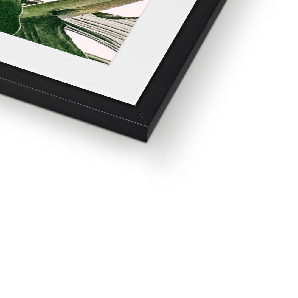SeekandRamble Framed Fan Palm Left Framed & Mounted Print