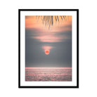 Seek & Ramble Framed A2 Portrait / Black Frame Sunset Beach  Framed & Mounted Print