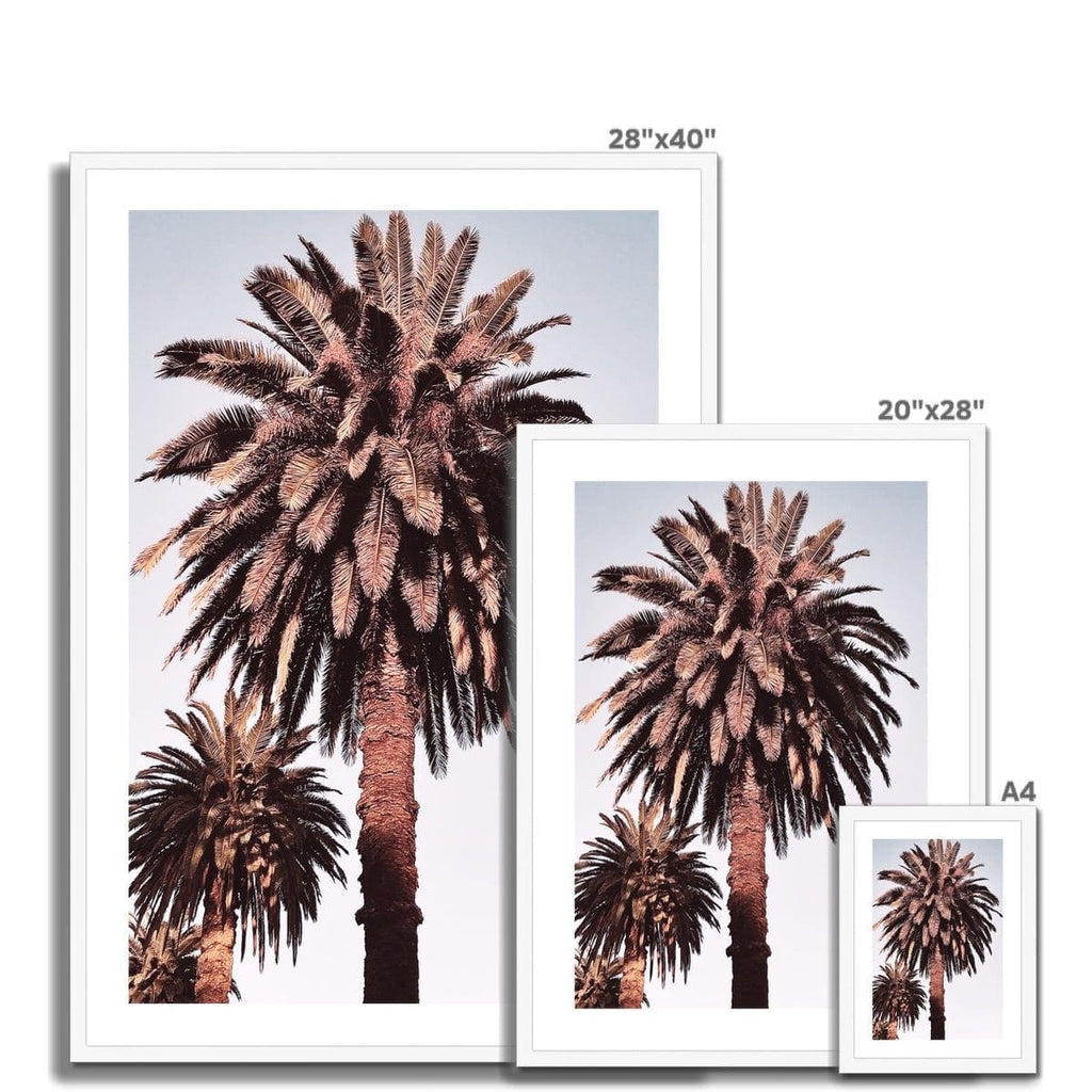 SeekandRamble Framed Golden Palm Trees Framed & Mounted Print