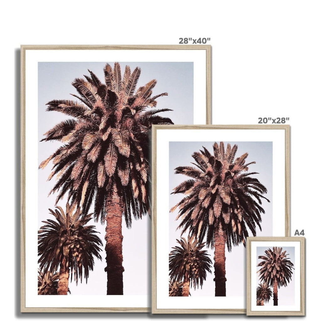 Seek & Ramble Framed Golden Palm Trees Framed & Mounted Print