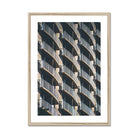 Prodigi Framed A4 Portrait / Natural Frame Golden Waikiki Balconies Framed Print