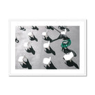 Adam Davies Framed A4 Landscape (29x21cm) / White Frame Green Chair Still Life Framed Print
