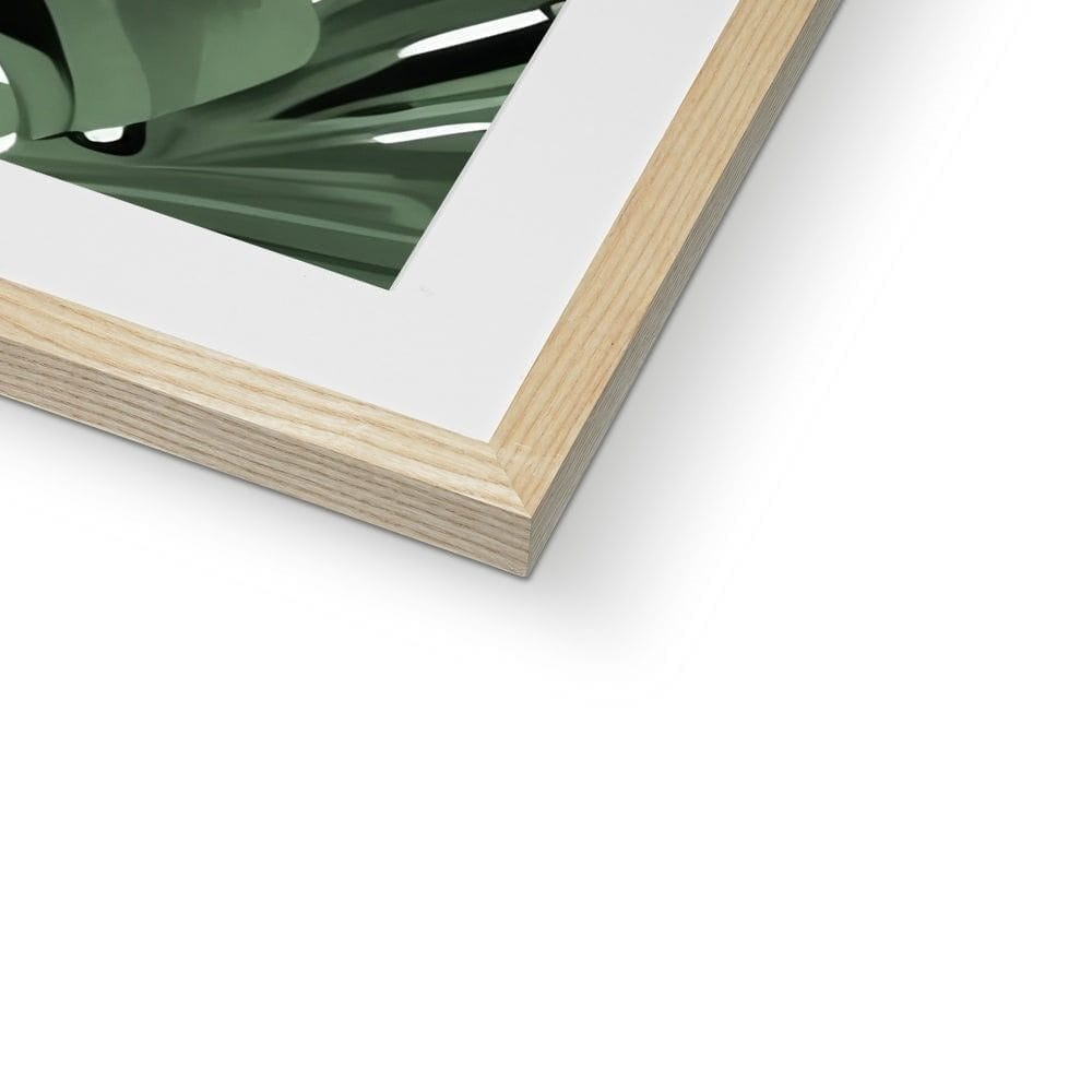 Seek & Ramble Framed Green Monstera Leaves Framed & Mounted Print