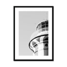 Adam Davies Framed 12"x16" (30.48x40.64cm) / Black Frame Hornby Lighthouse Sydney Black and White Framed Print