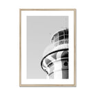 Adam Davies Framed 12"x16" (30.48x40.64cm) / Natural Frame Hornby Lighthouse Sydney Black and White Framed Print