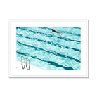 Seek & Ramble Framed A4 Landscape / White Frame Bondi Icebergs Swimmer Coastal Framed & Mounted Print