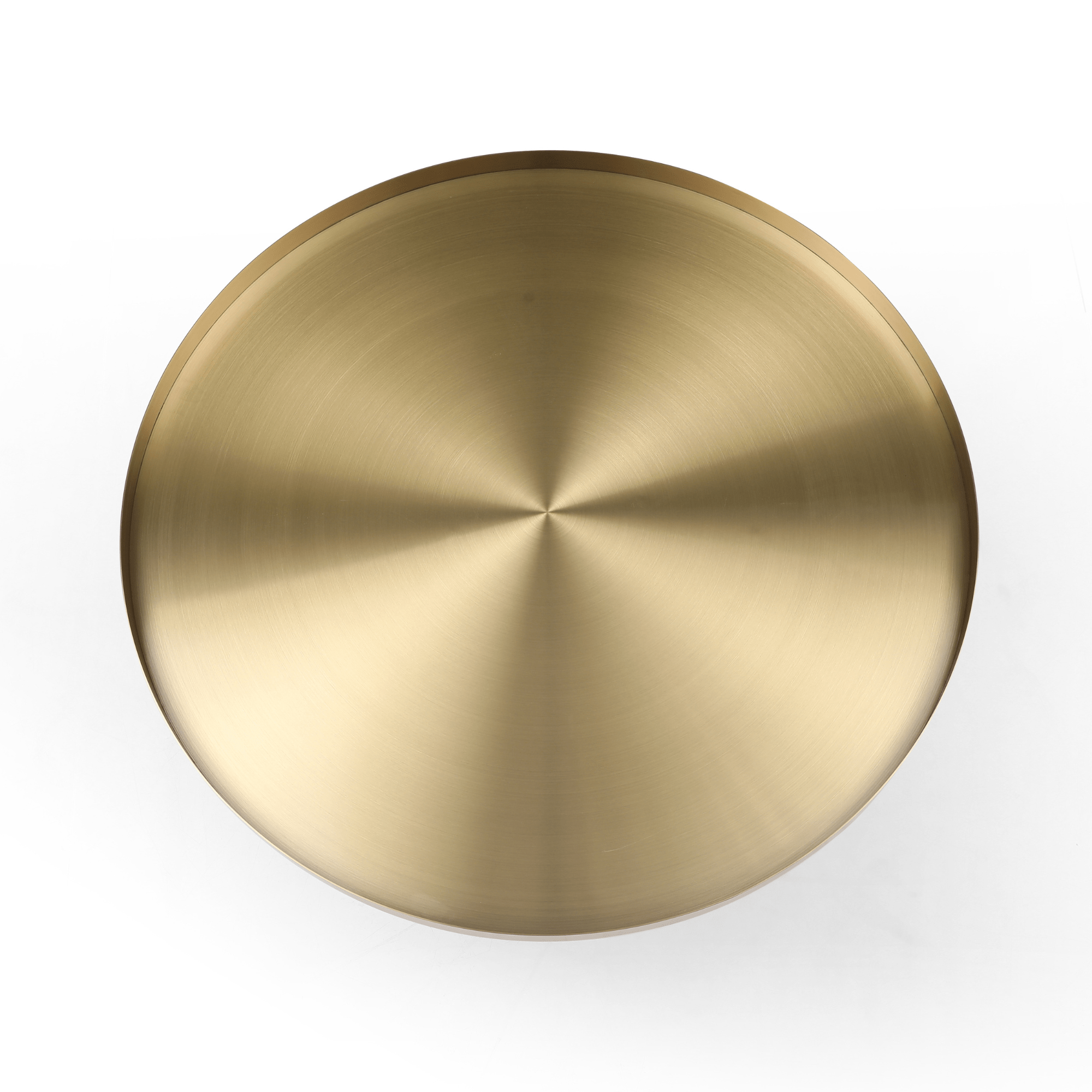 Seek & Ramble Coffee Tables Lloyd Round 76cm Coffee Table Metal Brushed Gold & Black Cone Base