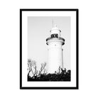 Adam Davies Framed 12"x16" (30.48x40.64cm) / Black Frame Macquarie Lighthouse Sydney Black & White Framed Print