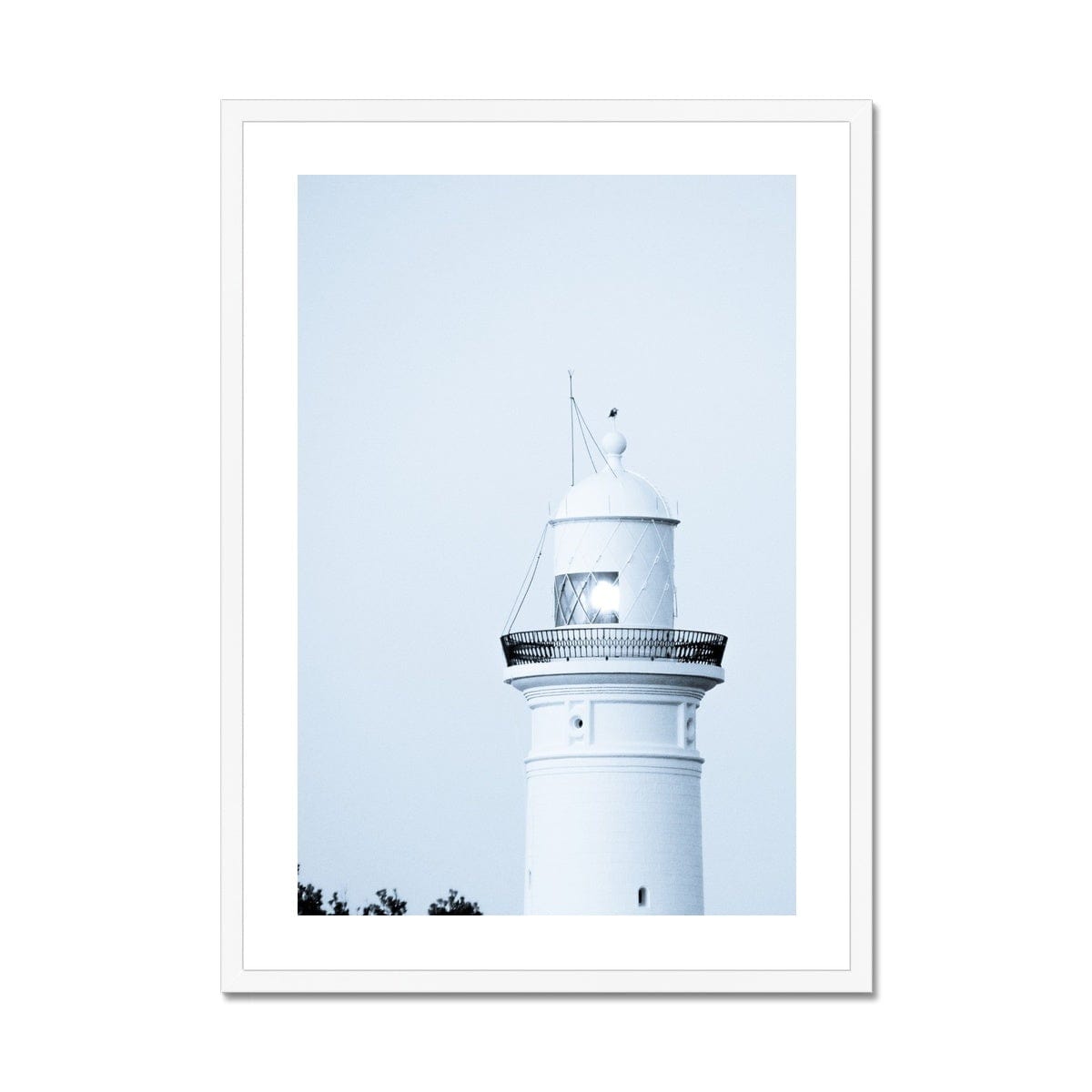Adam Davies Framed 16"x20" (40.64x50.8cm) / White Frame Macquarie Lighthouse Sydney Framed Print