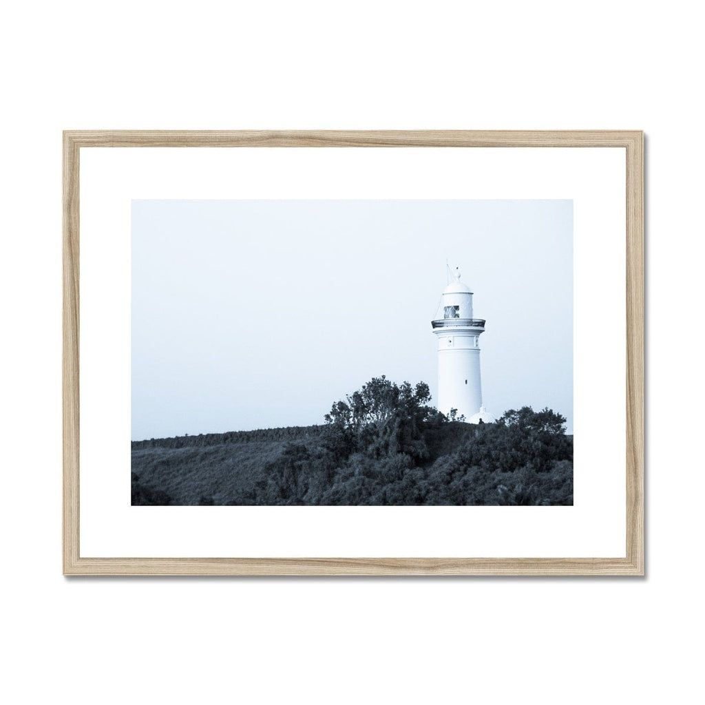 SeekandRamble Framed 12"x8" (30.48x20.32cm) / Natural Frame Macquarie Lighthouse Vaucluce Framed Print