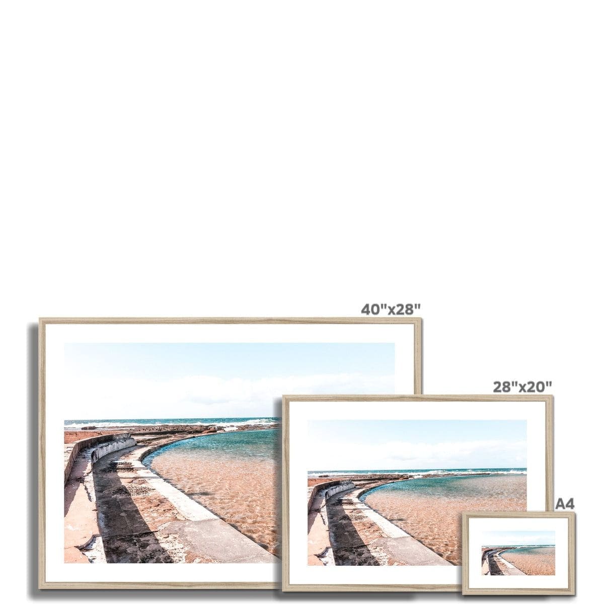 Seek & Ramble Framed Newcastle Ocean Baths Framed & Mounted Print