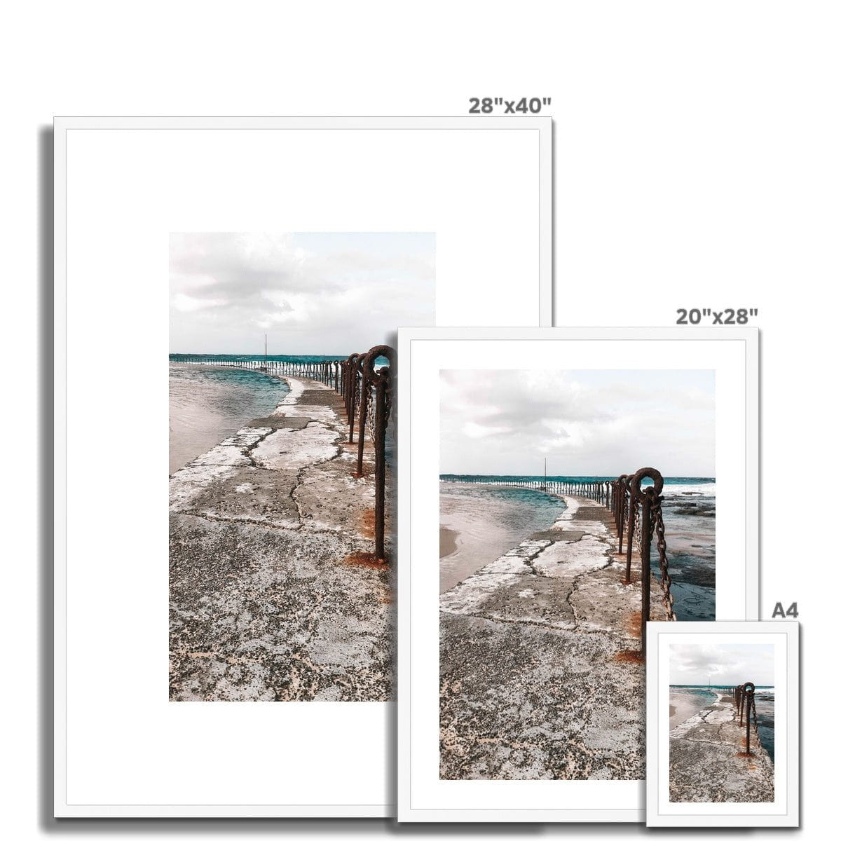 Seek & Ramble Framed Newcastle Ocean Baths Rusting Fence Framed Print