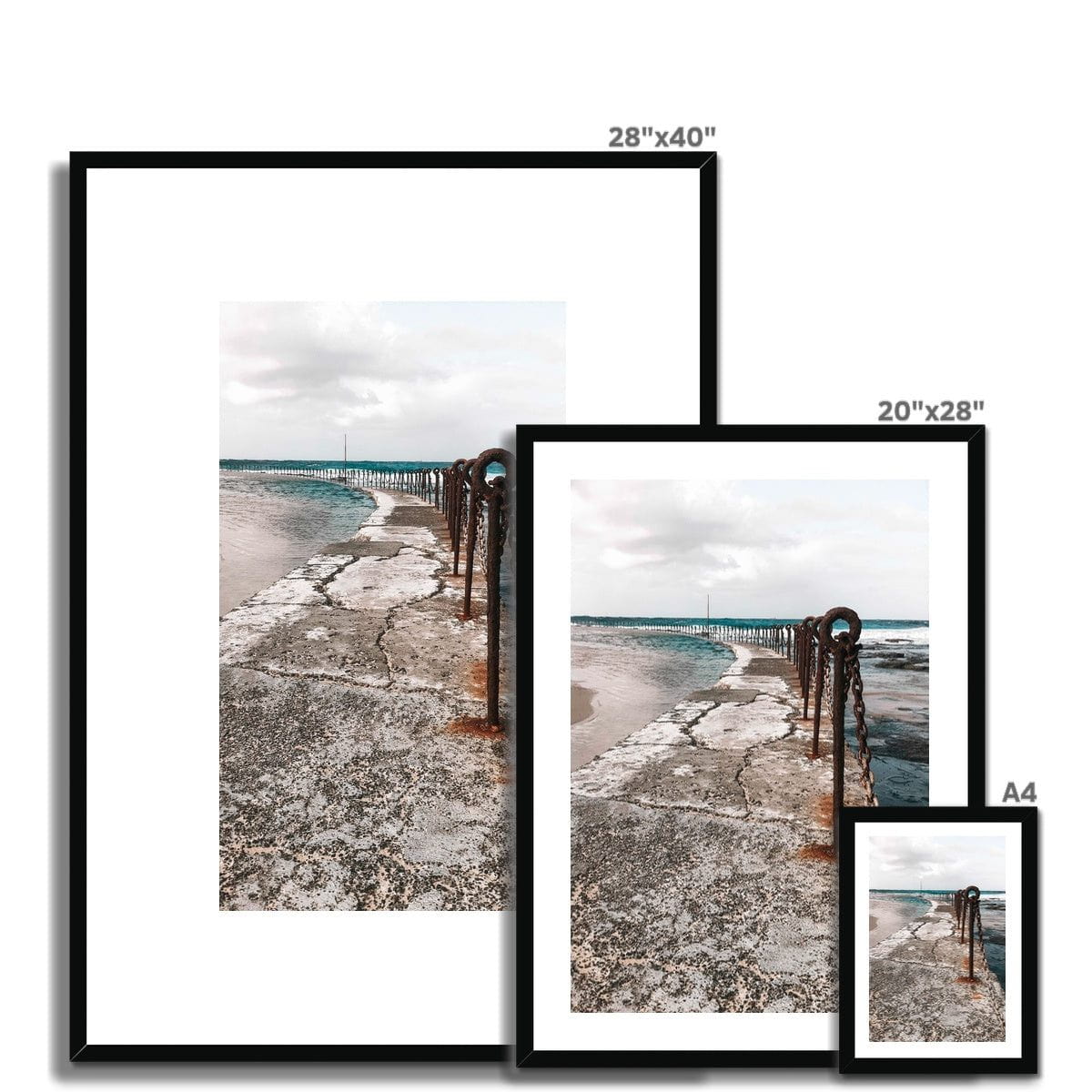 Seek & Ramble Framed Newcastle Ocean Baths Rusting Fence Framed Print