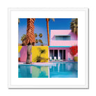 Seek & Ramble Framed 12"x12" / White Frame Palm Springs Architecture Colour Ai Framed & Mounted Print