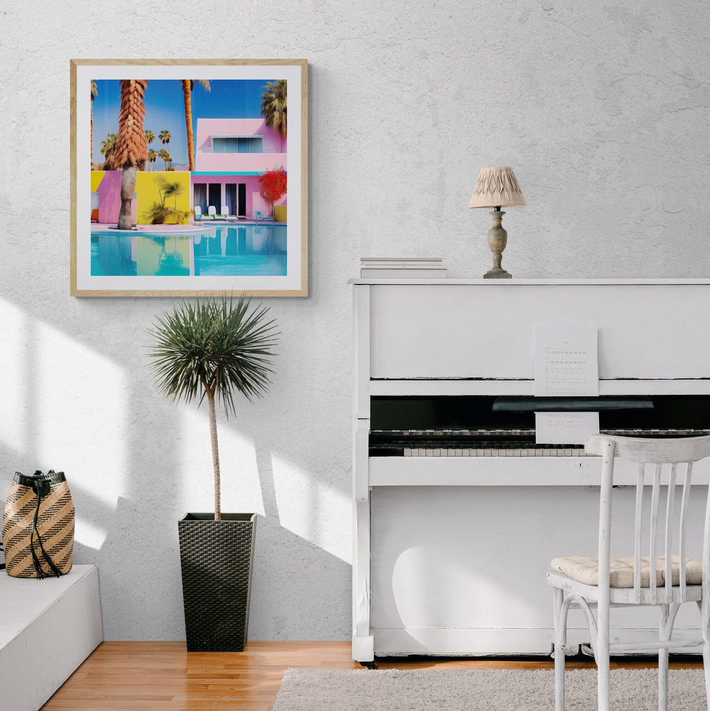 Seek & Ramble Framed Palm Springs Architecture Colour Ai Framed & Mounted Print