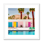 Seek & Ramble Framed 12"x12" / White Frame Palm Springs Coloured Doors Framed & Mounted Print