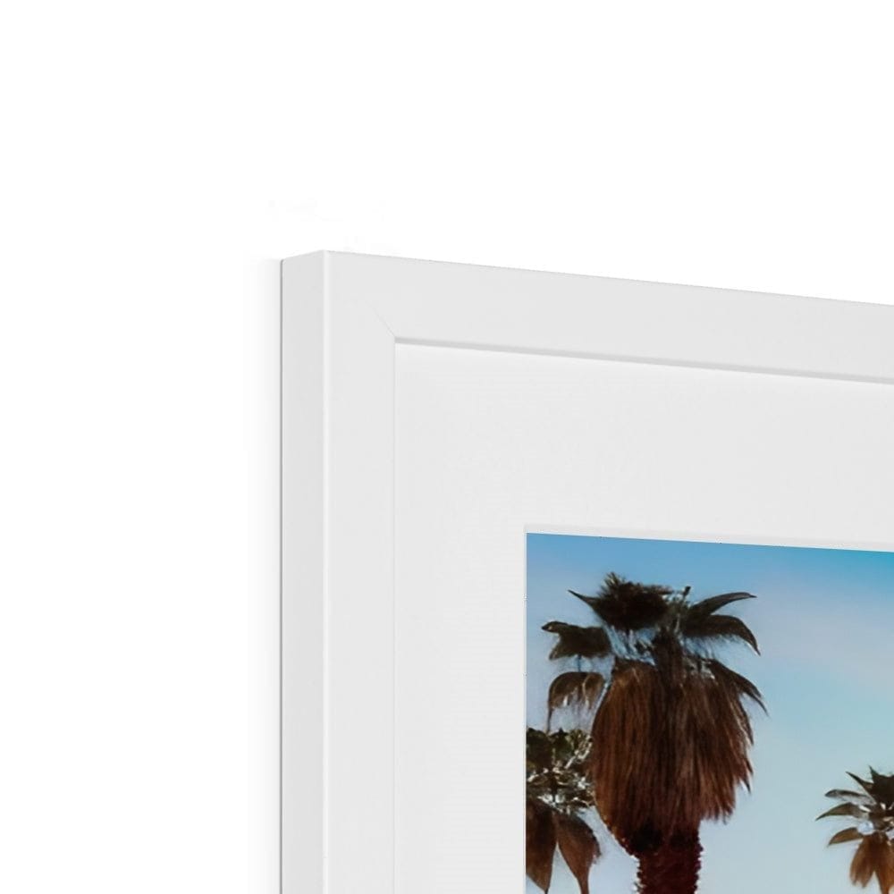 Seek & Ramble Framed Palm Springs Pool Beds Ai Framed & Mounted Print