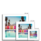 Seek & Ramble Framed Palm Springs Pool Beds Ai Framed & Mounted Print