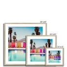 Seek & Ramble Framed Palm Springs Pool Beds Ai Framed & Mounted Print