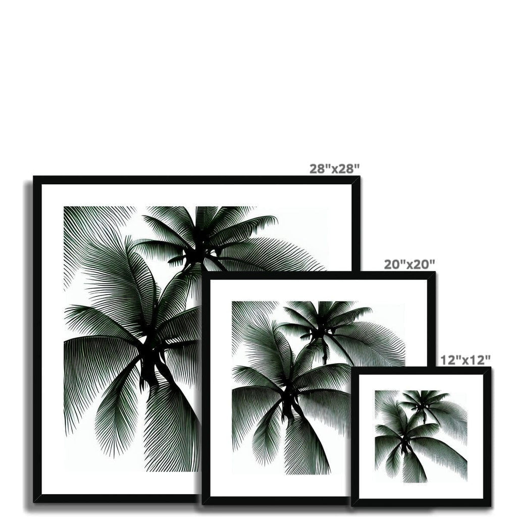 SeekandRamble Fine art Palm Trees Framed & Mounted Print