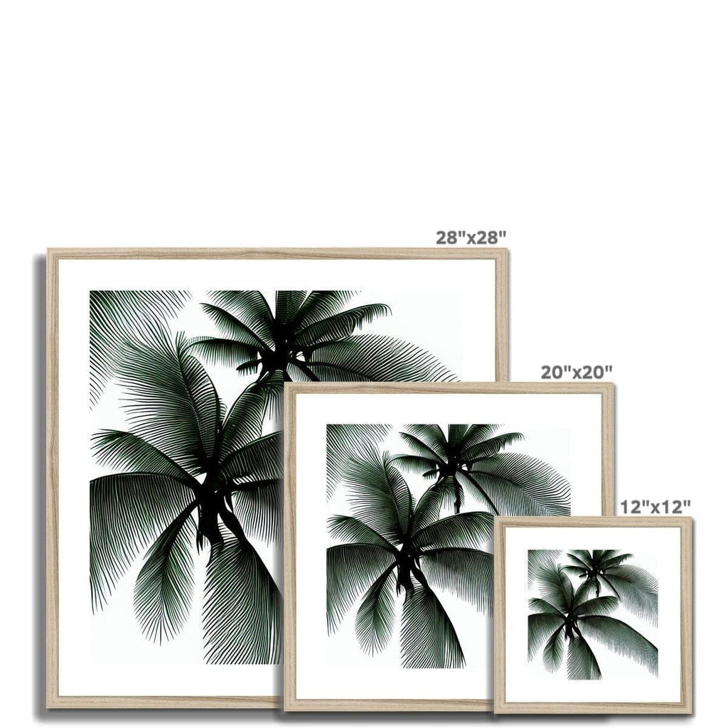 SeekandRamble Fine art Palm Trees Framed & Mounted Print