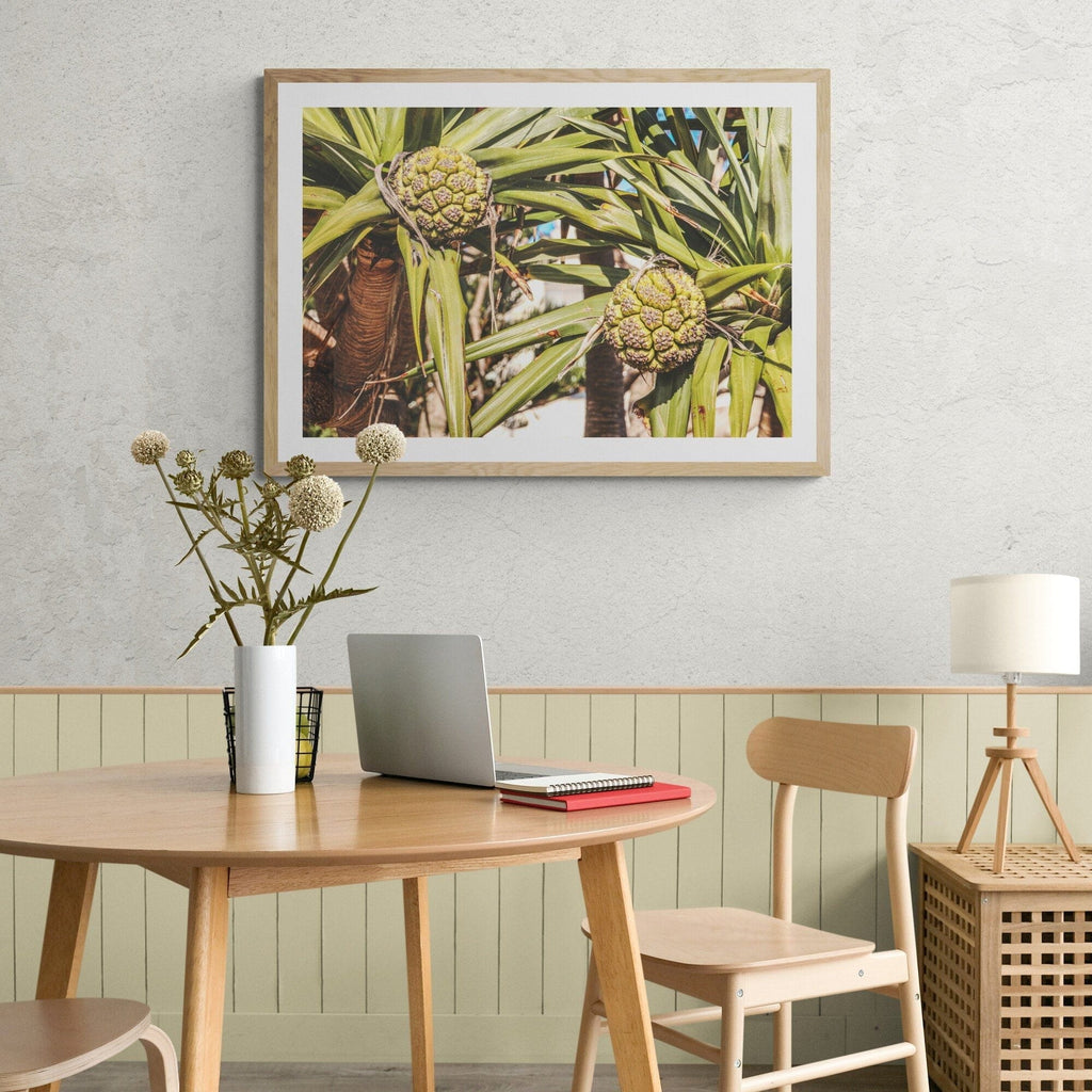 SeekandRamble Framed Pandanus Palm Fruit Print