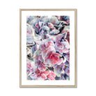 Seek & Ramble Framed A4 Portrait / Natural Frame Pink & Violet Hydrangea  Framed & Mounted Print