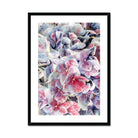 Seek & Ramble Framed A4 Portrait / Black Frame Pink & Violet Hydrangea  Framed & Mounted Print