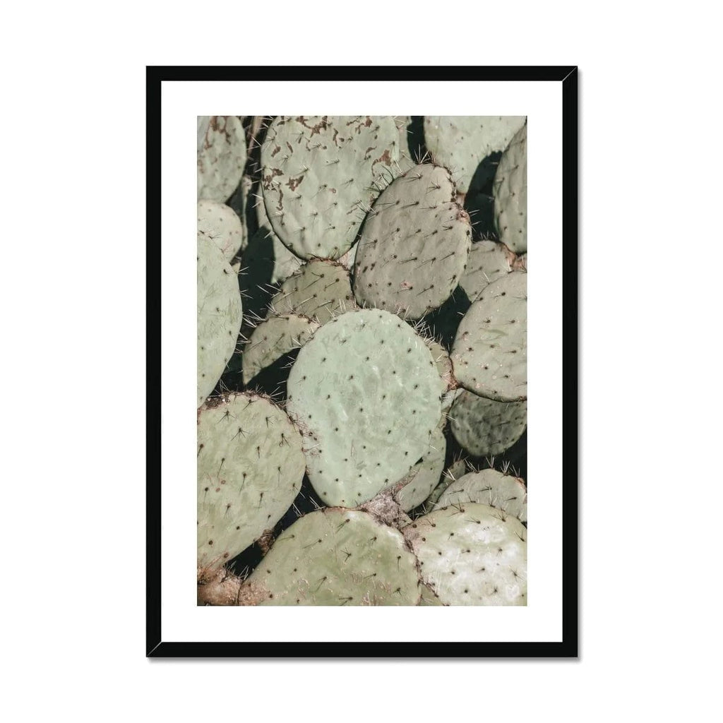 SeekandRamble Framed 20"x28" / Black Frame Prickly Pear Cactus Framed Print