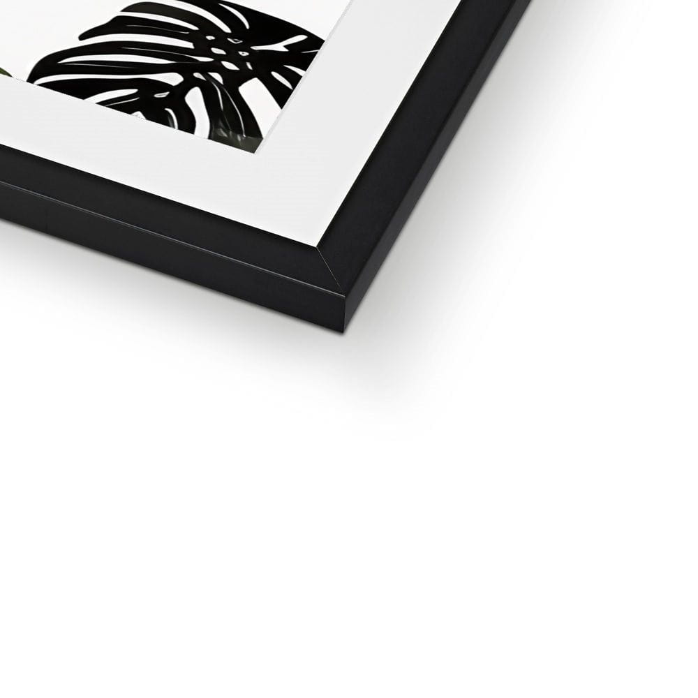 SeekandRamble Framed Raining Monstera Leaves  Framed & Mounted Print