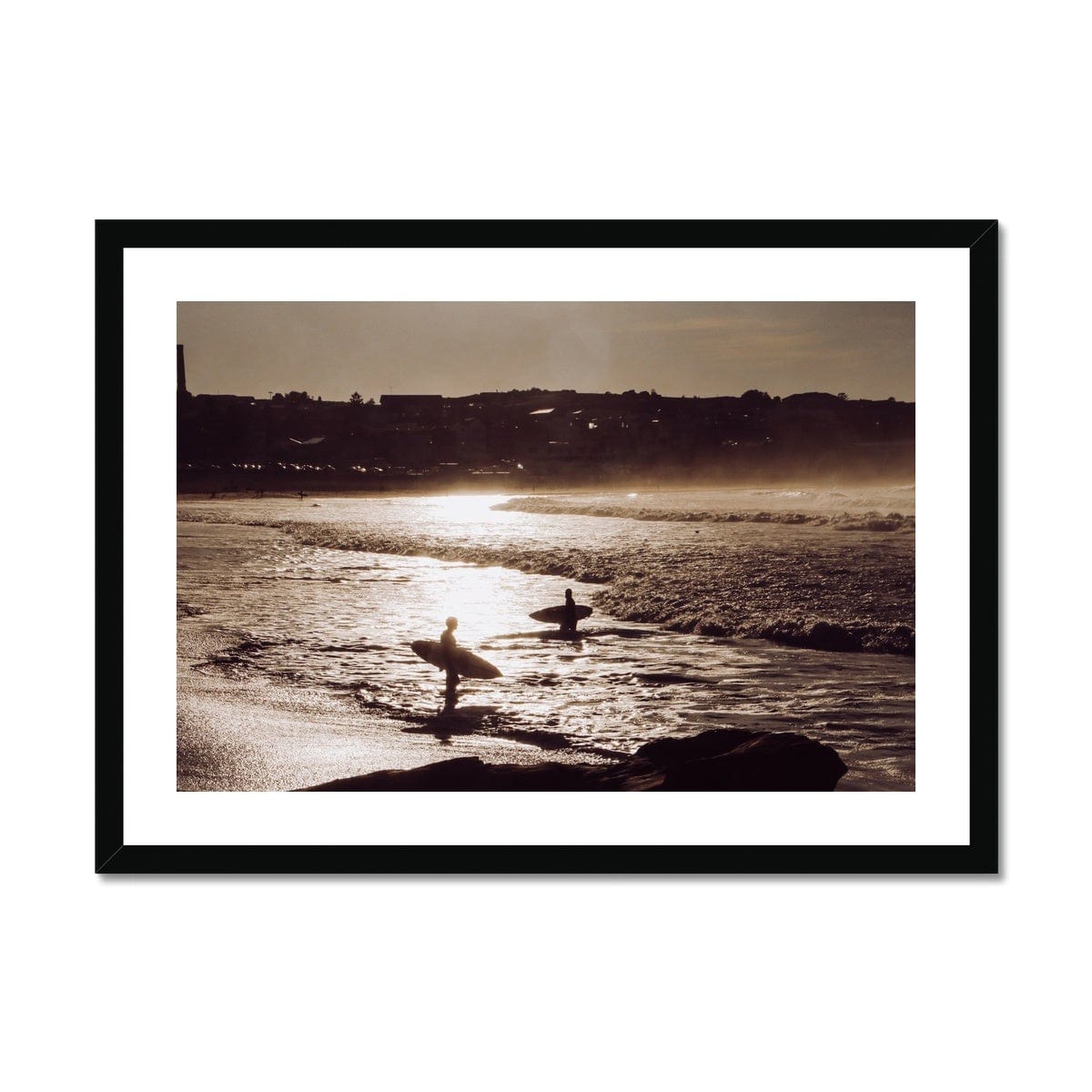 Adam Davies Framed A4 Landscape / Black Frame Ready To Surf Framed Print