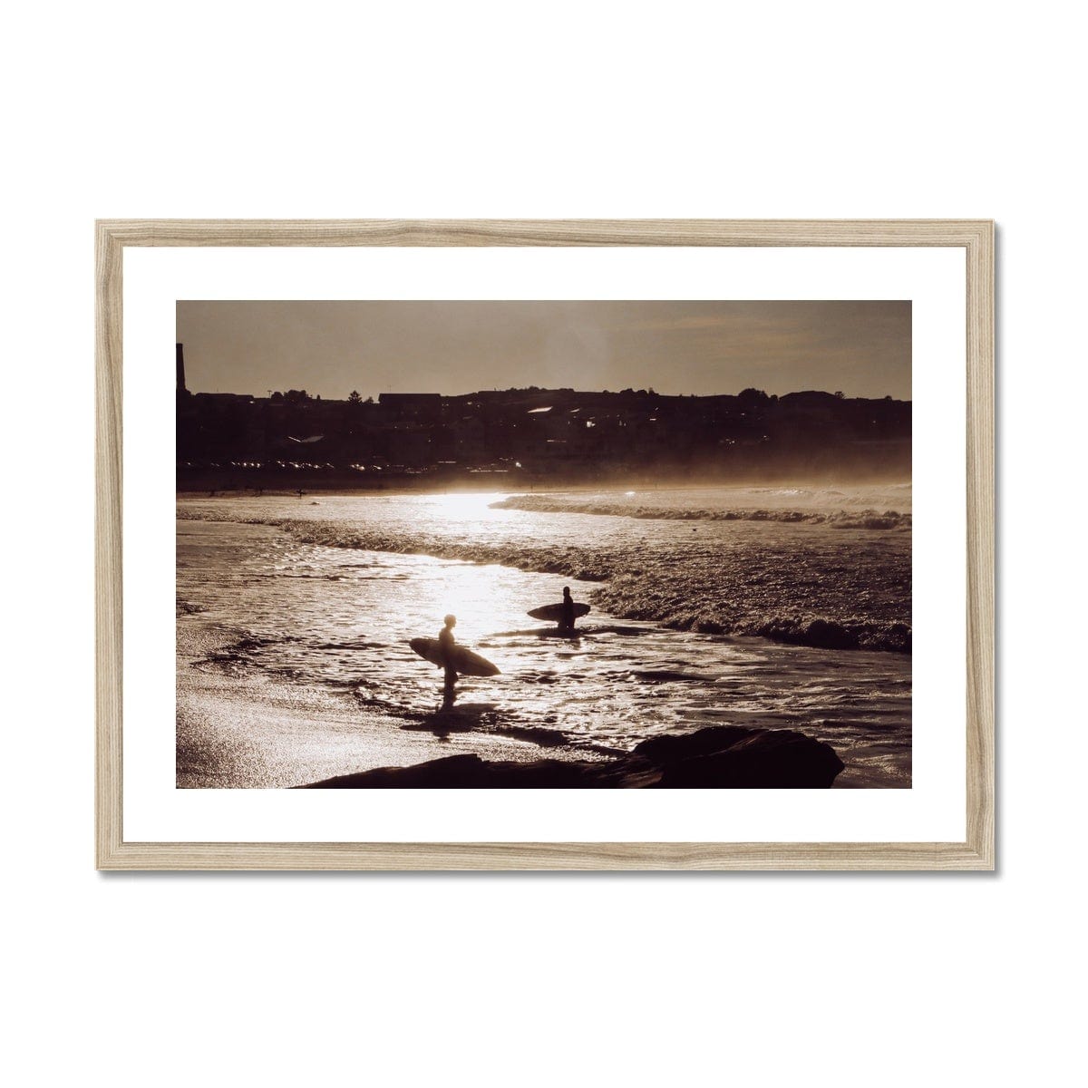 Adam Davies Framed A4 Landscape / Natural Frame Ready To Surf Framed Print