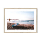 Seek & Ramble Framed A4 Landscape / Natural Frame Resting On Bondi Beach Framed & Mounted Print