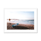 Seek & Ramble Framed A4 Landscape / White Frame Resting On Bondi Beach Framed & Mounted Print