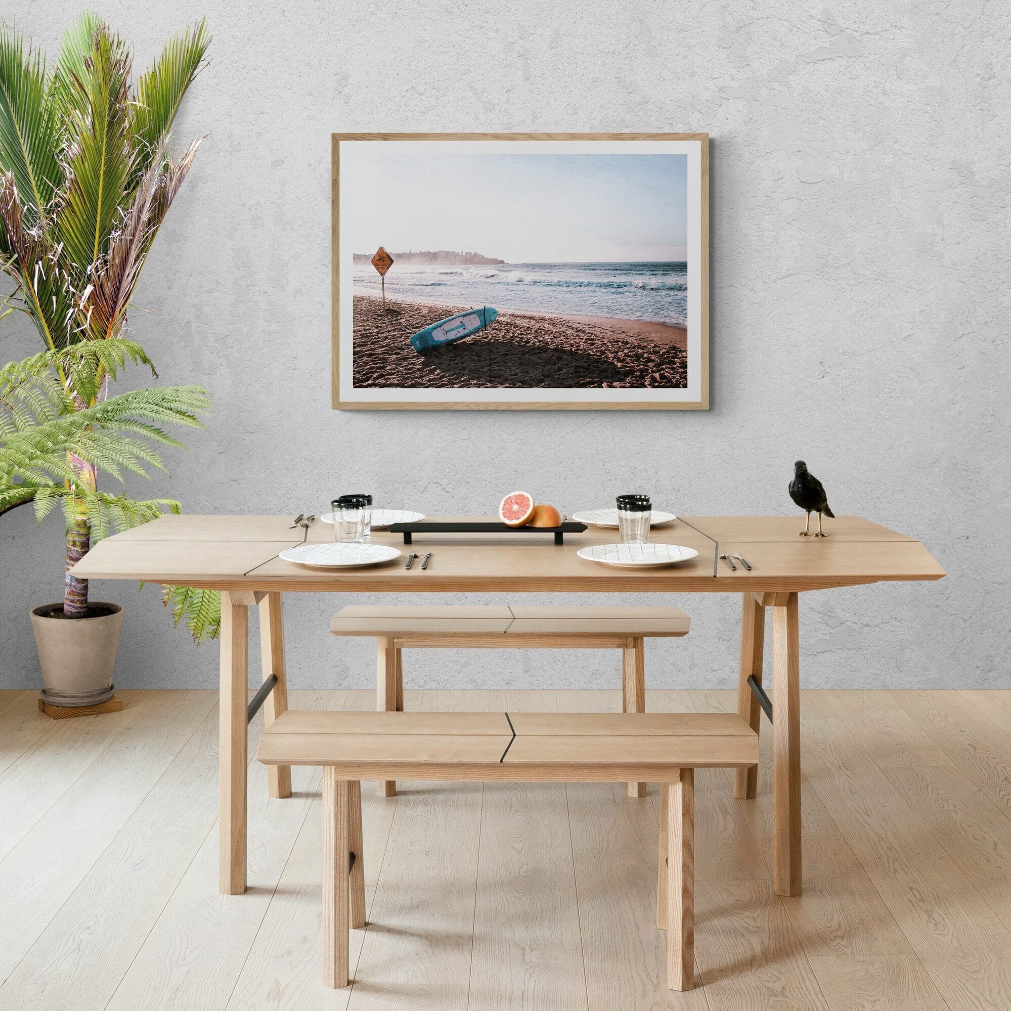 Seek & Ramble Framed Resting On Bondi Beach Framed & Mounted Print