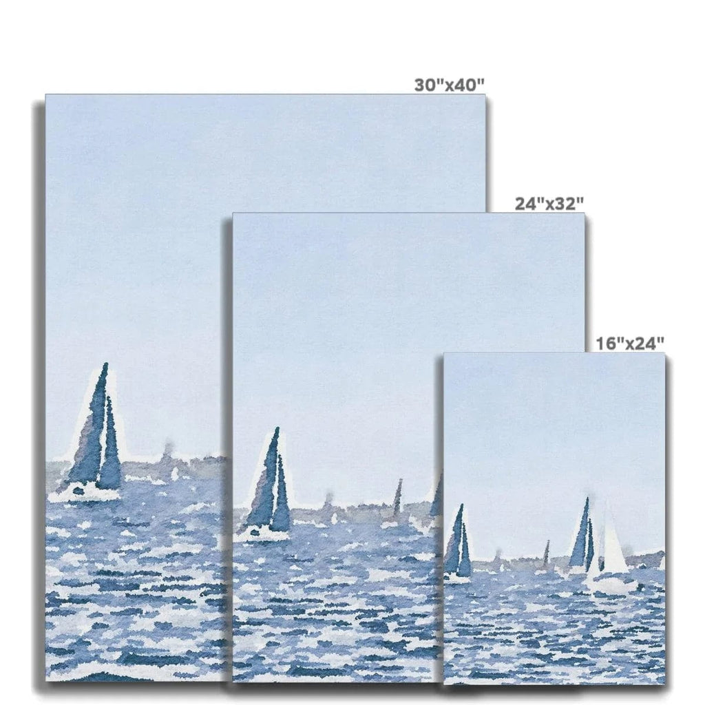 SeekandRamble Canvas Sailing Boat Ocean Blue Canvas