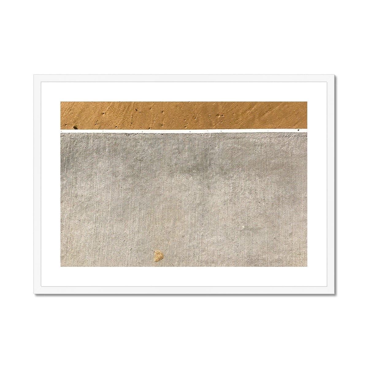 Adam Davies Framed A4 Landscape (29x21cm) / White Frame Natures Abstract Sand Lines Framed & Mounted Print