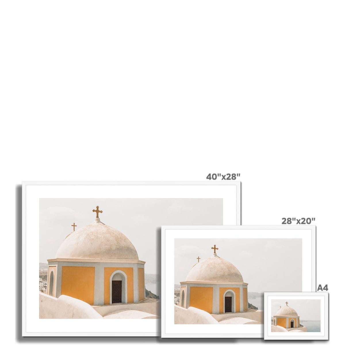 Seek & Ramble Framed Santorini House of Worship Framed Print