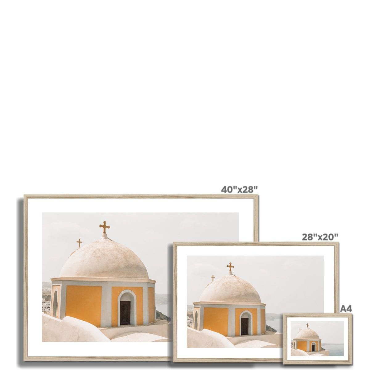 Seek & Ramble Framed Santorini House of Worship Framed Print