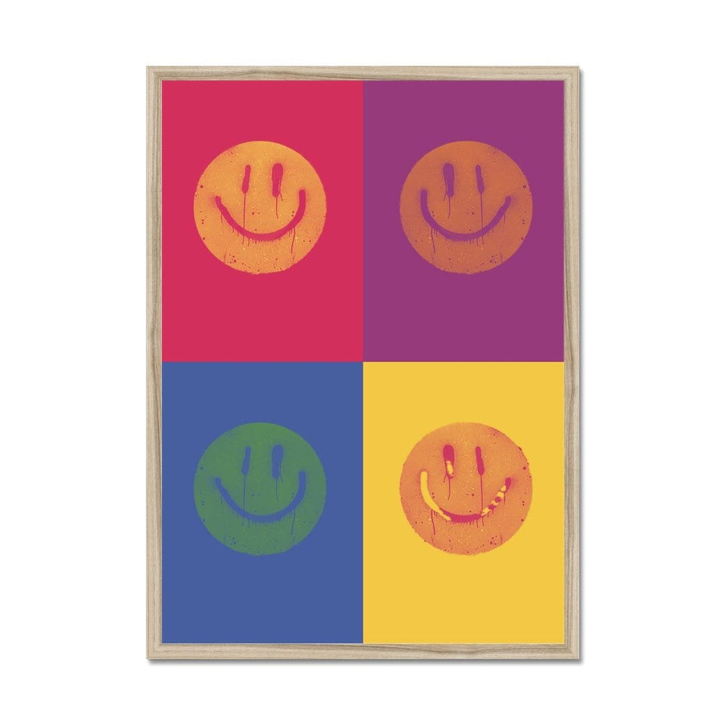 SeekandRamble Framed 20"x28" / Natural Frame Smile Pop Art Print
