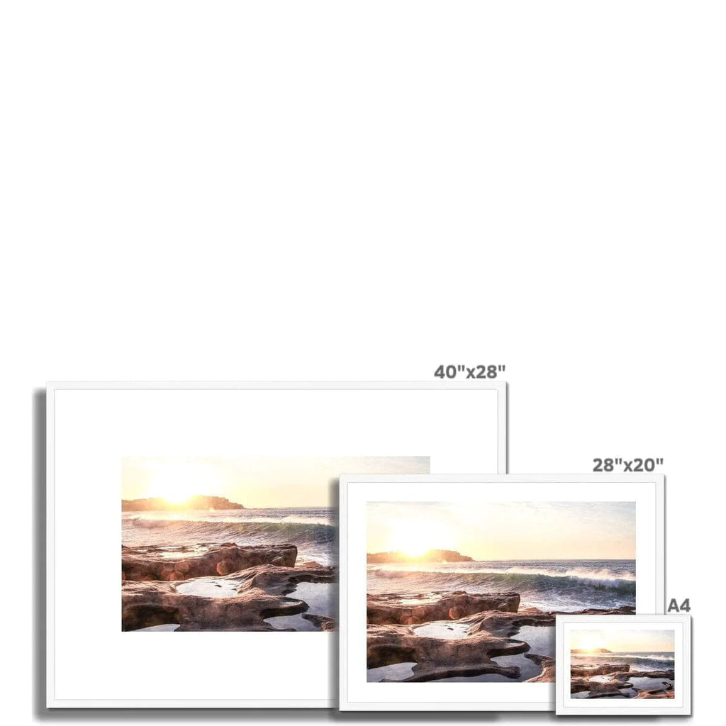 SeekandRamble Fine art Sunrise Over North Bondi Beach Framed Print