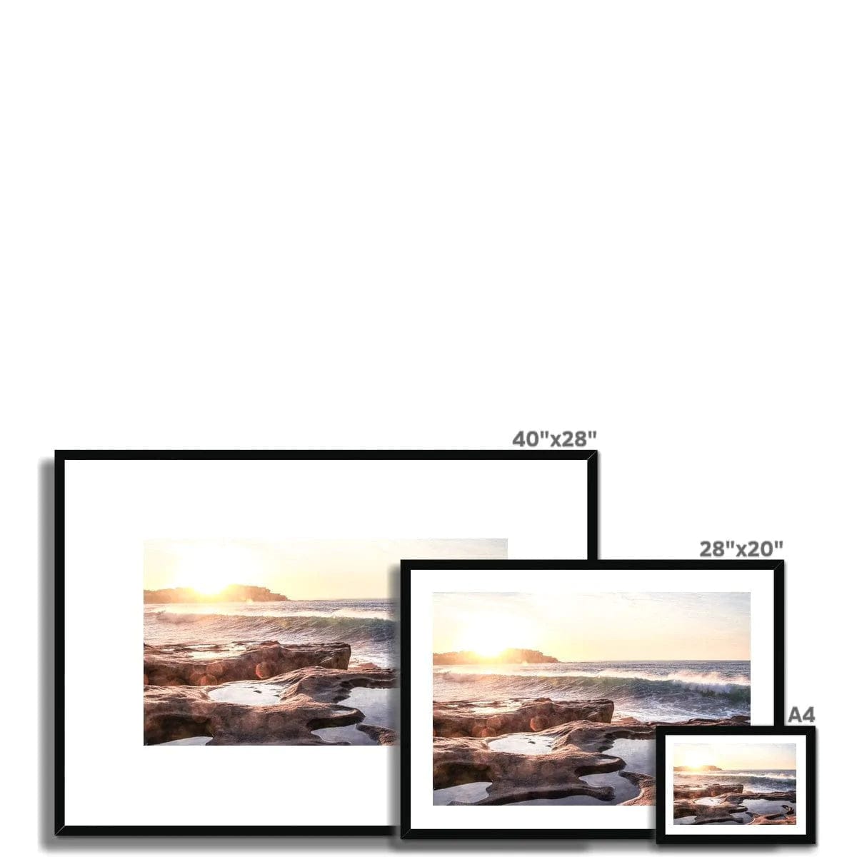 Prodigi Fine art Sunrise Over North Bondi Beach Framed Print